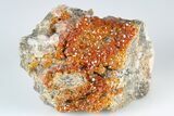 Vanadinite and Calcite Crystal Association - San Carlos Mine #183767-2